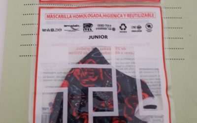 Mascarillas higiénicas y mascarillas de protección tipo EPI.